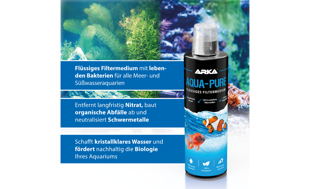 ARKA Aqua-Pure flüssiges Filtermedium mit Bakterien 118 ml