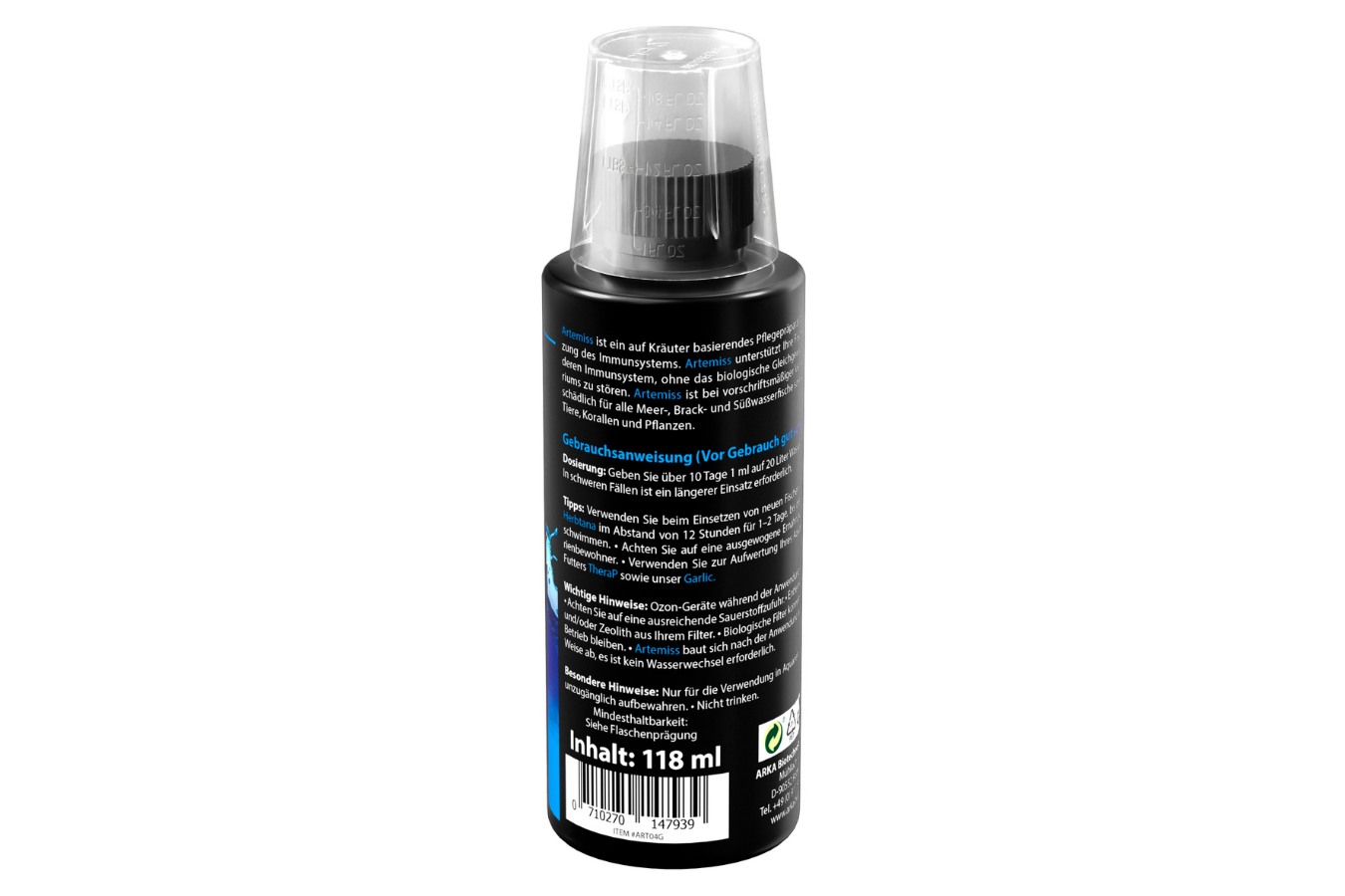 ARKA Artemiss Meer- und Süßwasser Fischpflege 118 ml