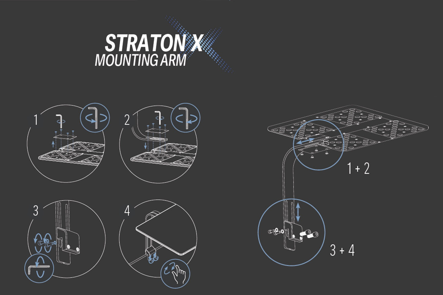 *NEU* ATI Straton X Mounting Arm (max. 15 mm)