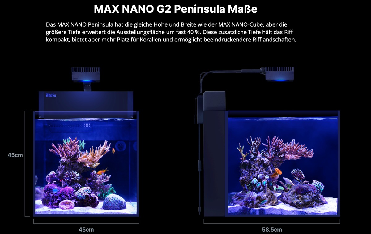 Red Sea MAX NANO G2 Peninsula exkl. Unterschrank (R40007G2)