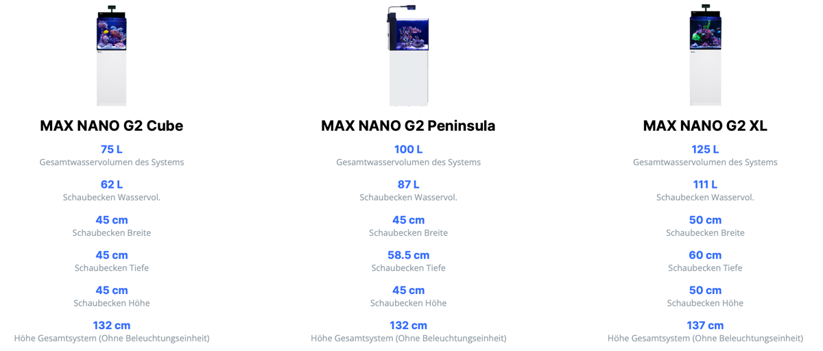 Red Sea MAX NANO G2 Peninsula exkl. Unterschrank (R40007G2)