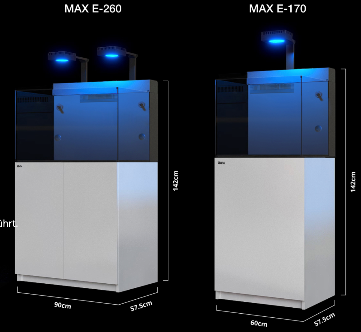 Red Sea MAX® E 260 LED (mit 2x ReefLED G2 115) Schwarz (R40040)