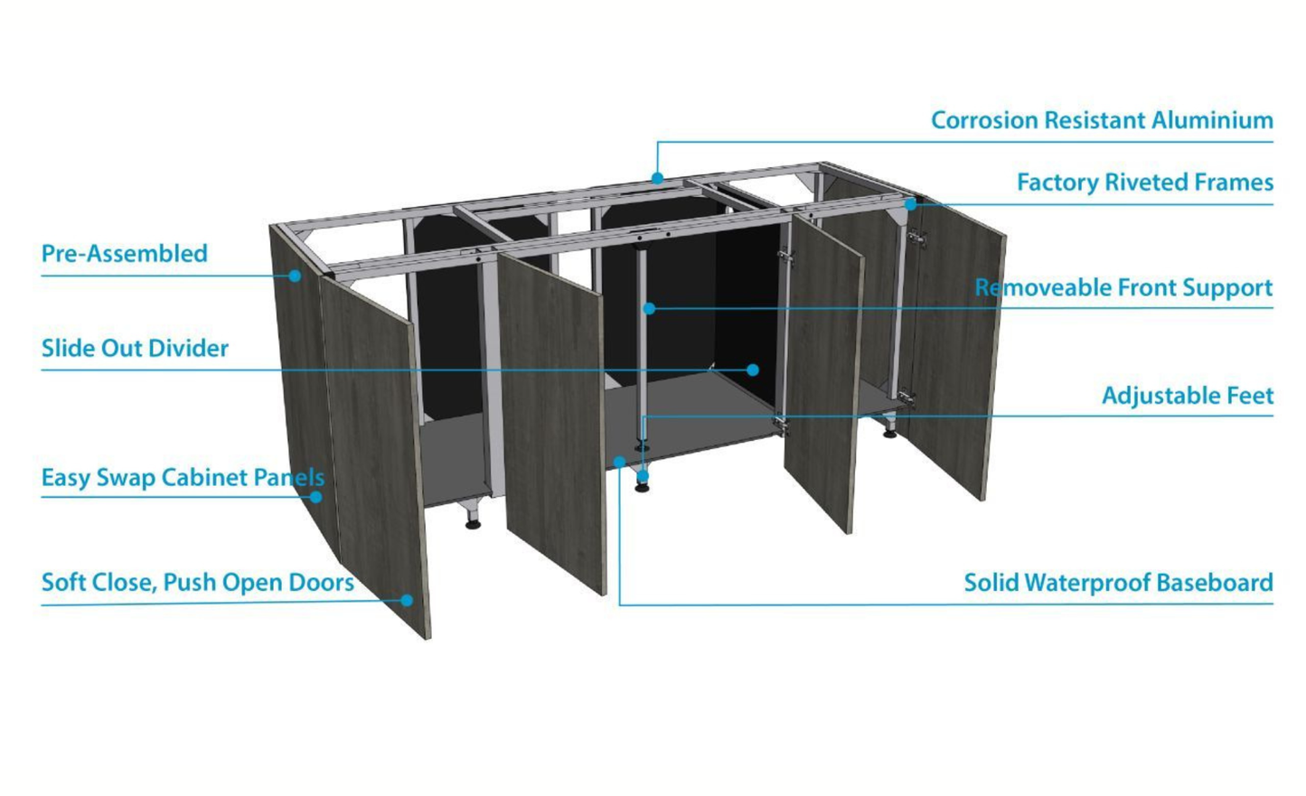 *NEU* D-D AQUA-Pro Reef 2100 Metal Frame White Gloss Aquariumsystem 210x65x68cm