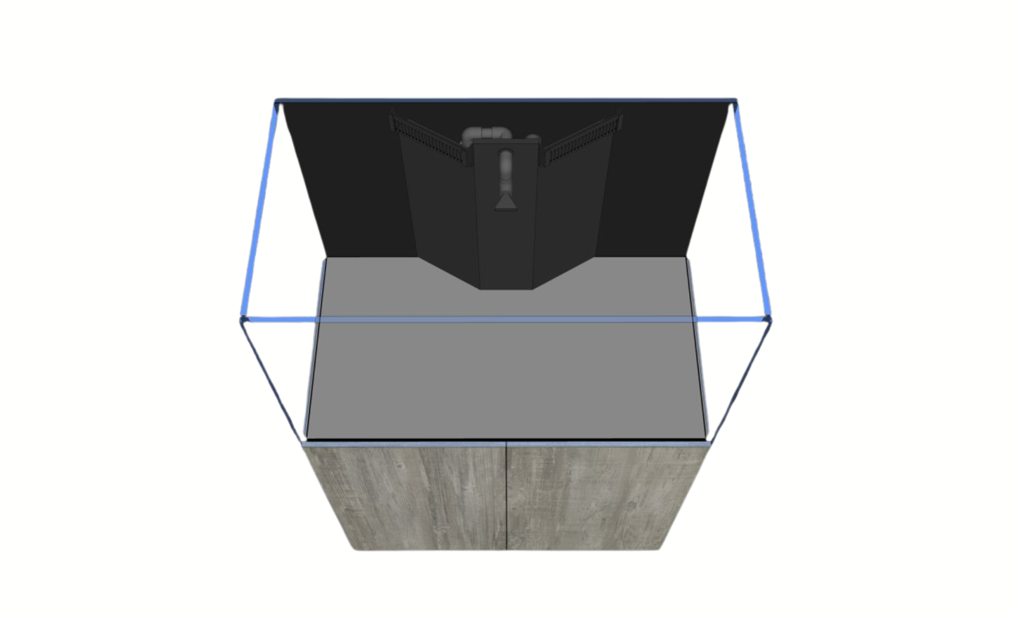 D-D AQUA-Pro Reef 900 Tobacco Oak 90x50x56cm Aquariumsystem mit Holzschrank