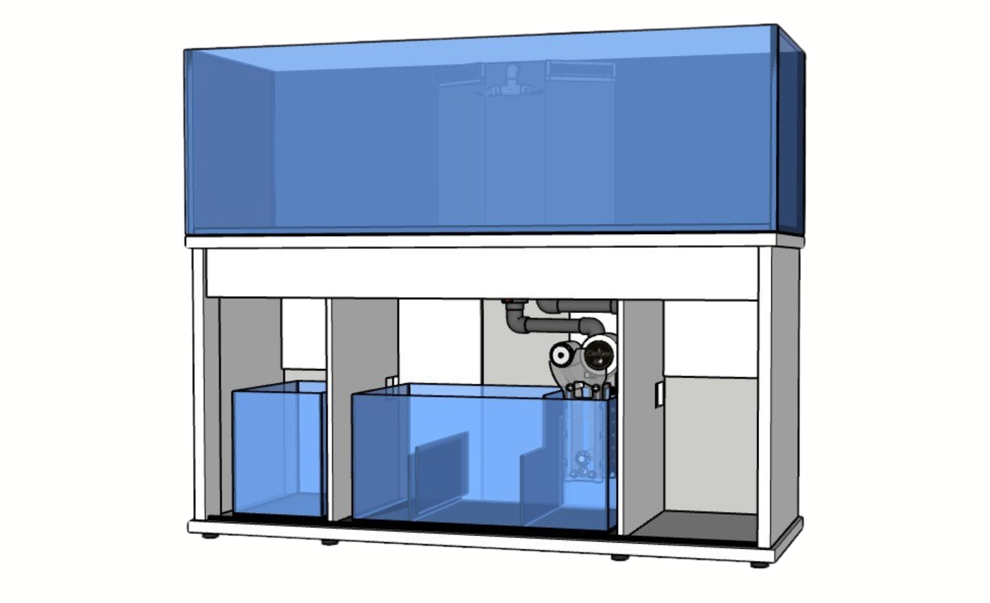 D-D Reef-Pro 1800 Anthracite Gloss Aquariumsystem 180x60x56cm