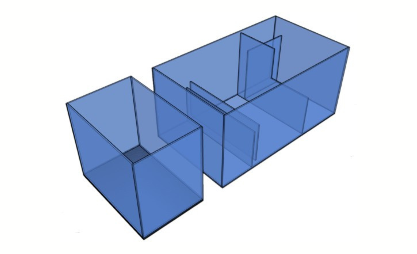 D-D Reef-Pro 1800 Black Gloss Aquariumsystem 180x60x56cm