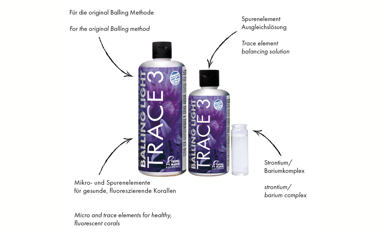 Fauna Marin Balling Light Trace 3 Metallic Health Fluorescent Effect 250 ml