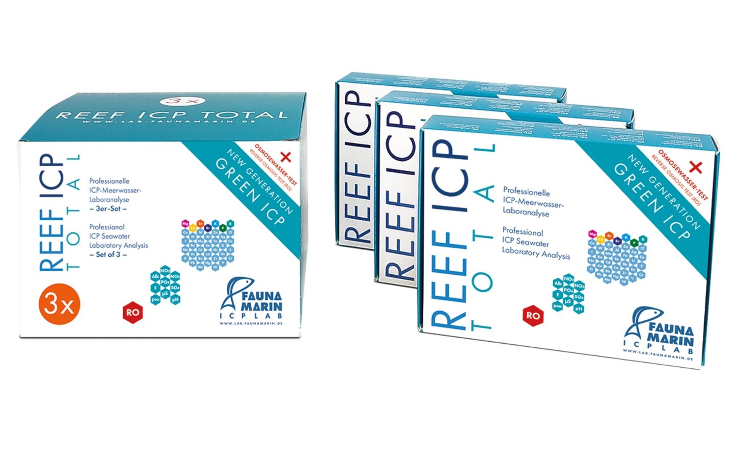 Fauna Marin Reef ICP Test Total 3er Set
