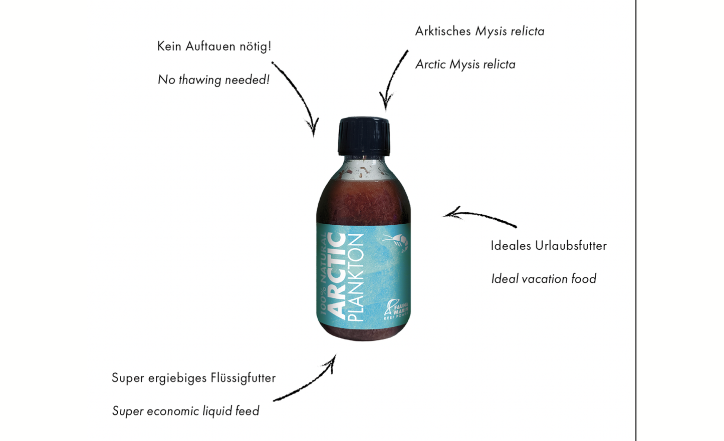 Fauna Marin Arctic Plankton echtes arktisches Mysis relicta 250 ml