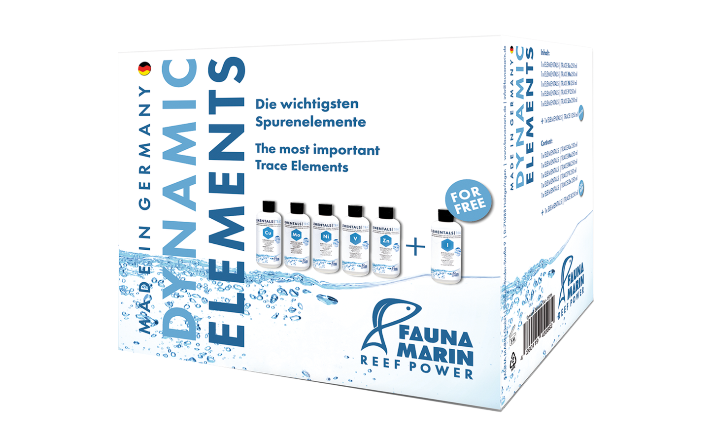 Fauna Marin Dynamic Elements Spurenelemente Set (Cu, I, Mo, Ni, V, Zn)