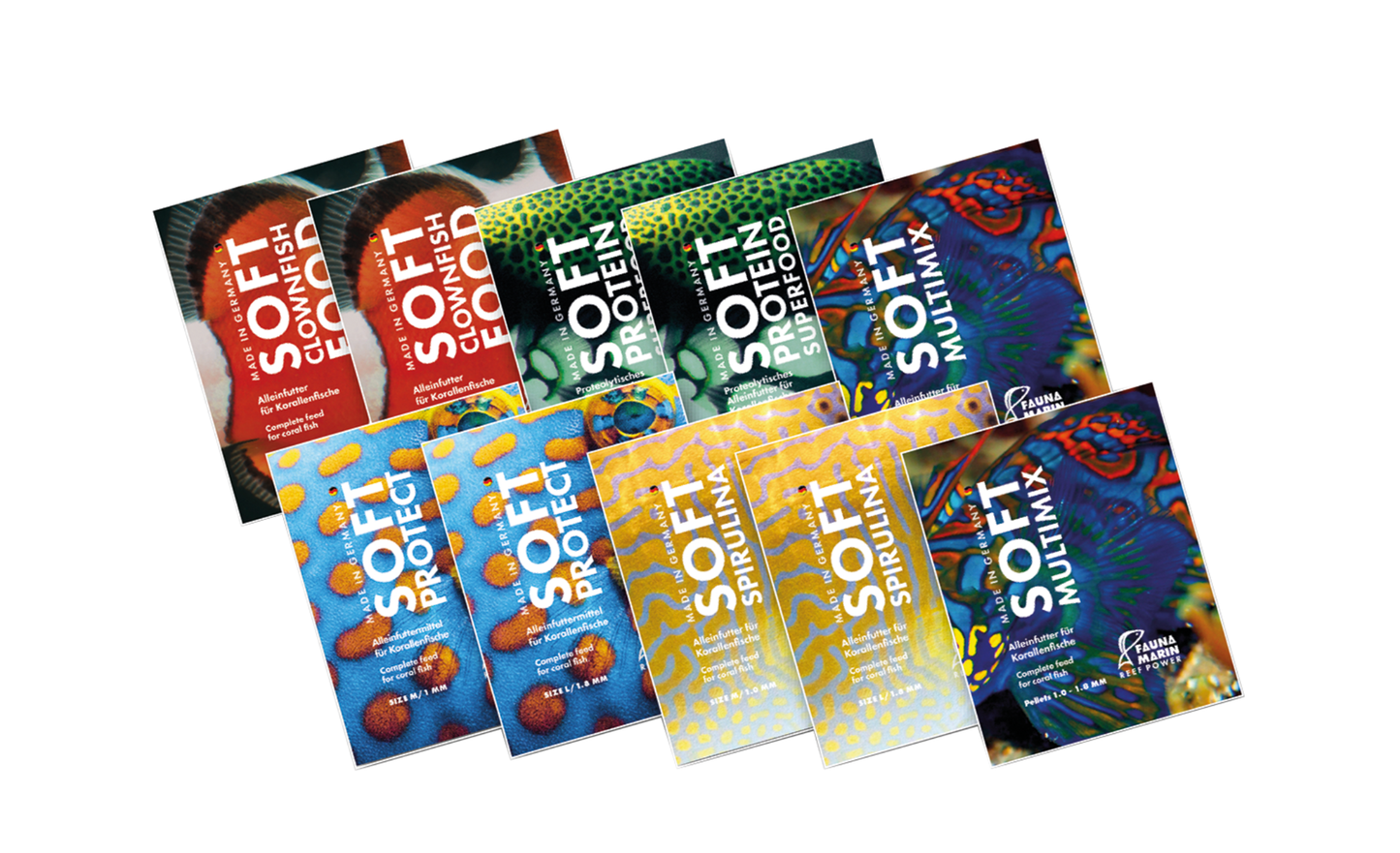 Fauna Marin Tasting Set Fisch Fischfutter Softpearl Proben 10 x 5 g