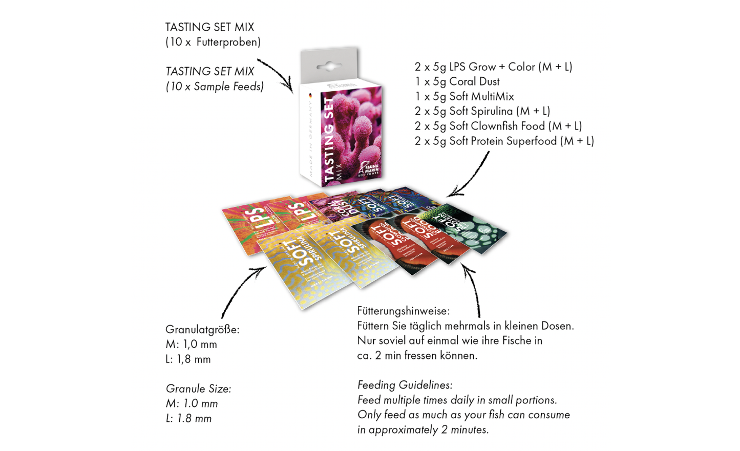 Fauna Marin Tasting Set Mix Futter Proben 10 St.