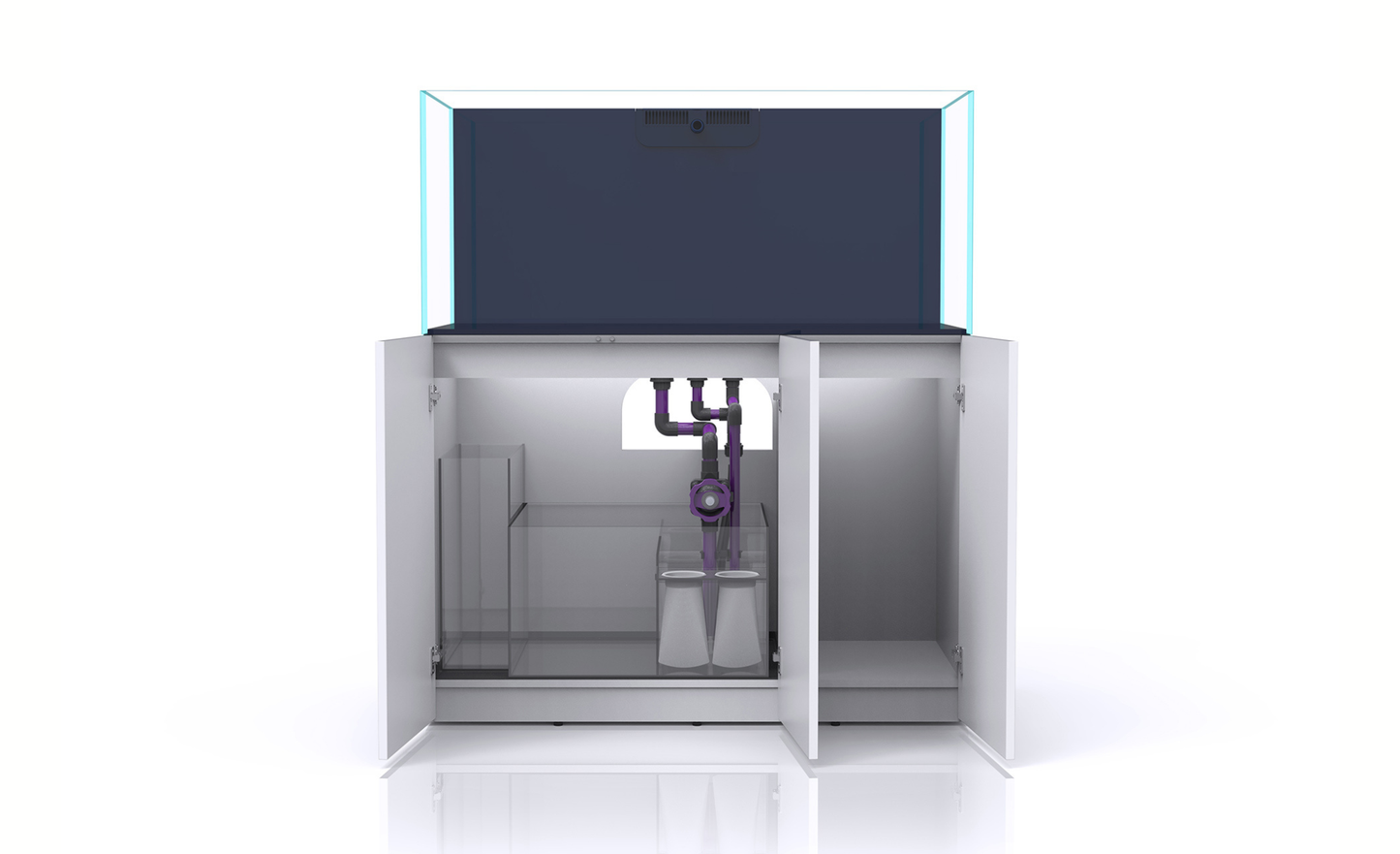 Nyos Opus G2 440 Slim-Line white (125x55x55cm) 378 Liter