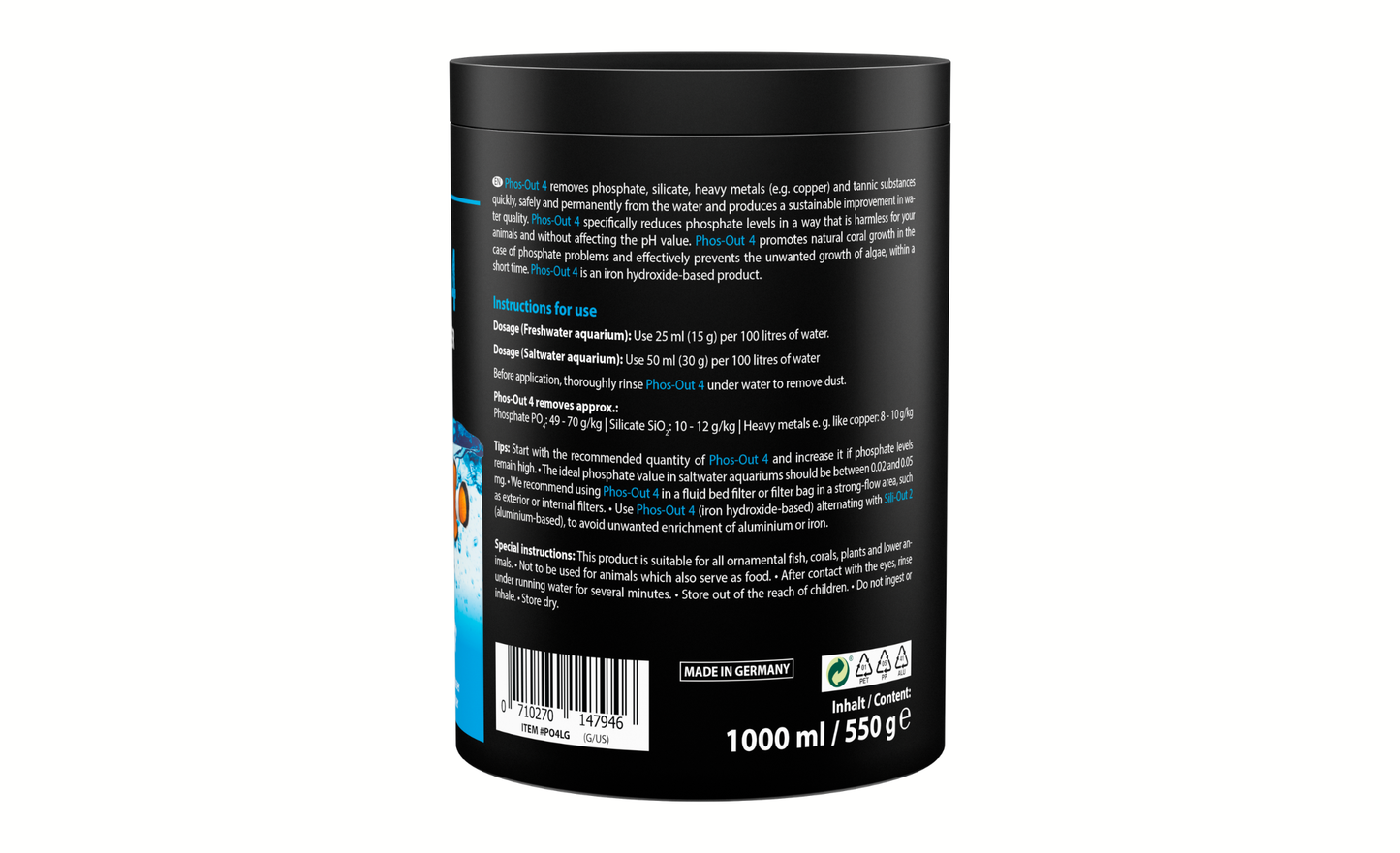 Microbe-Lift Phos-Out 4 Granulat 1000 ml (550 g)