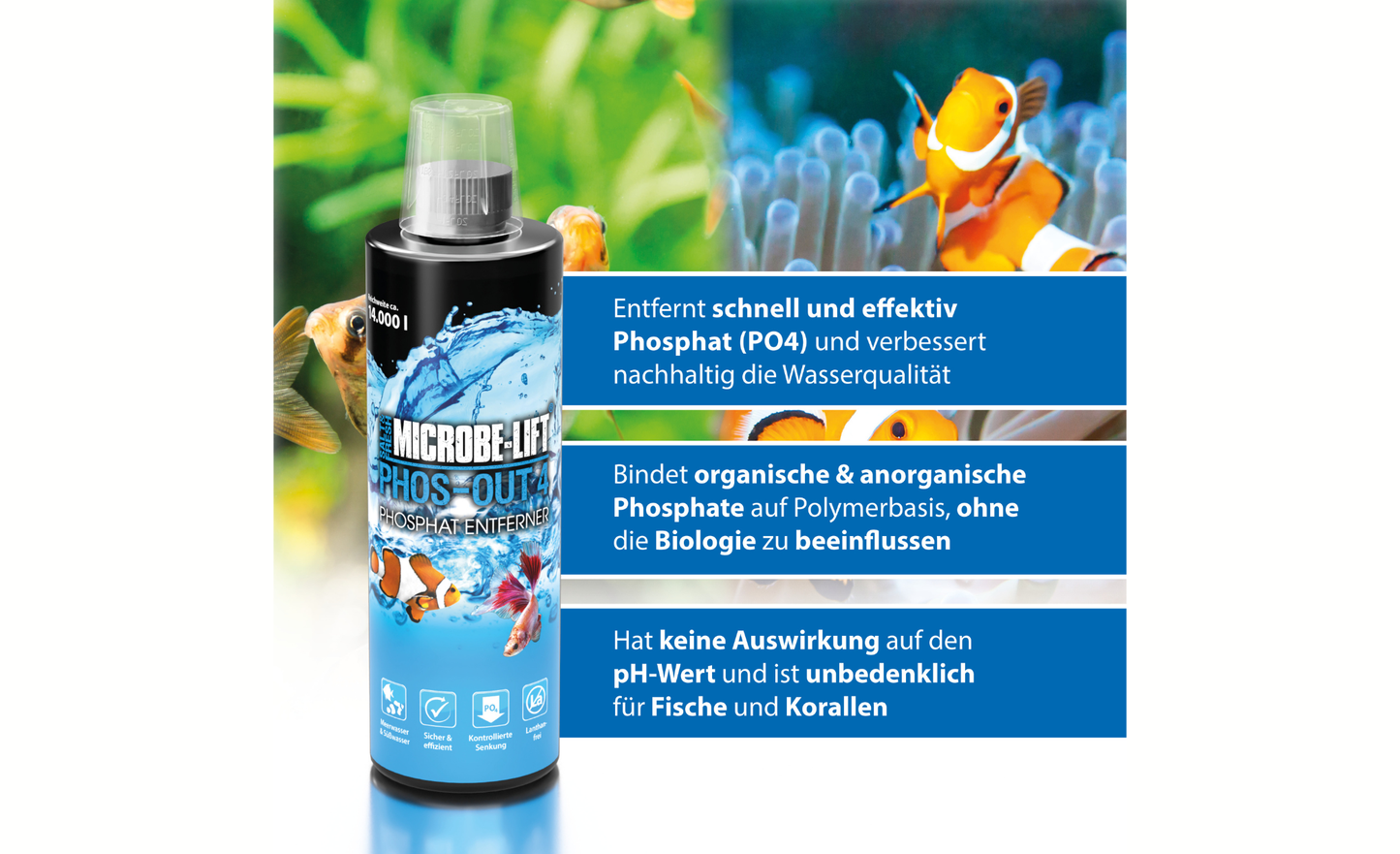 Microbe-Lift Phos-Out 4 flüssiger Phosphatentferner 5 Liter