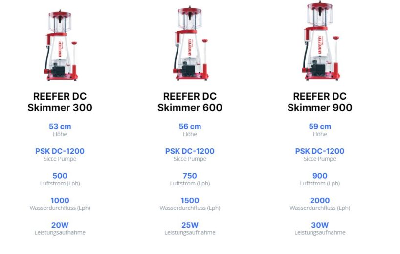 Red Sea Reefer Skimmer Abschäumer 600 mit DC Pump (Controller