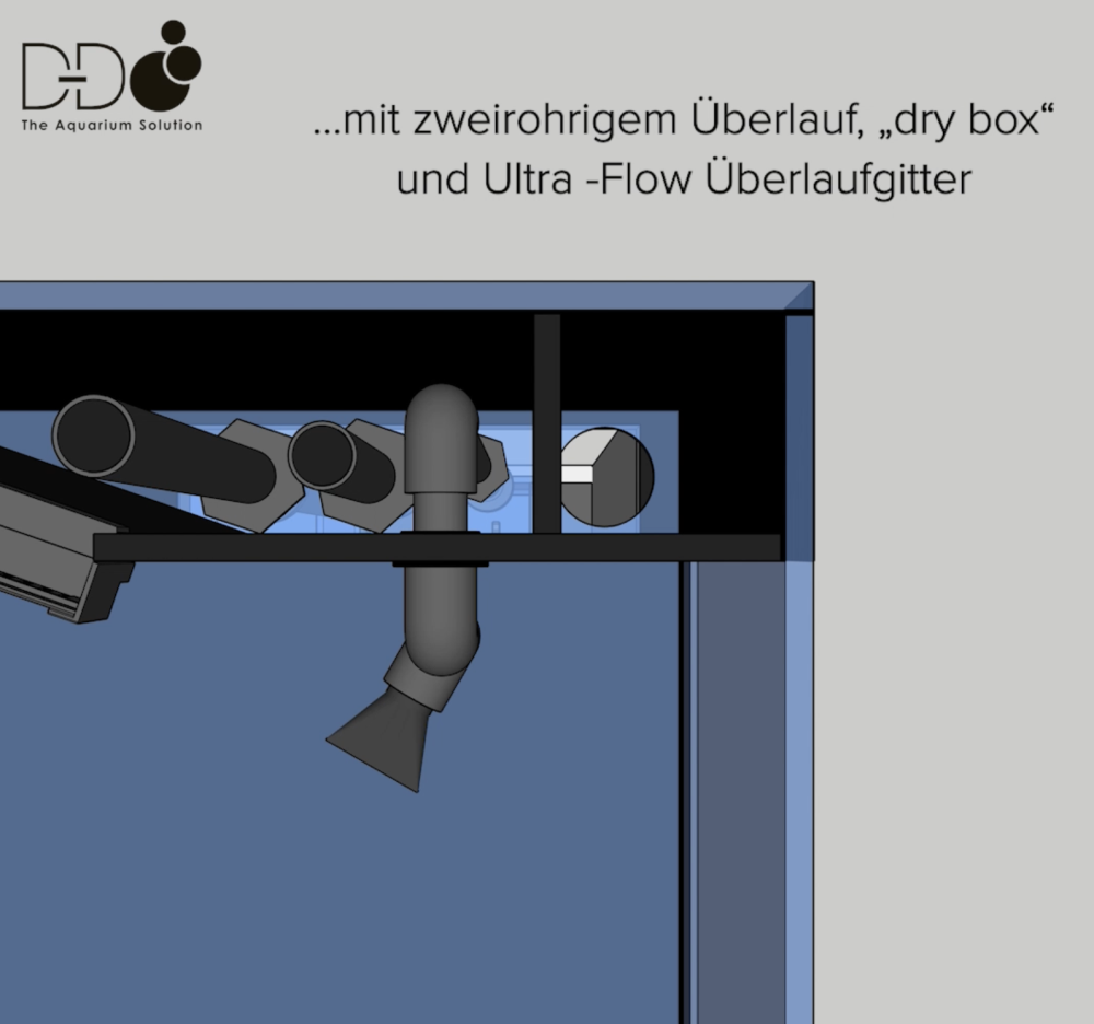 D-D Reef-Pro 600 Anthracite Gloss Aquariumsystem 60x60x46cm