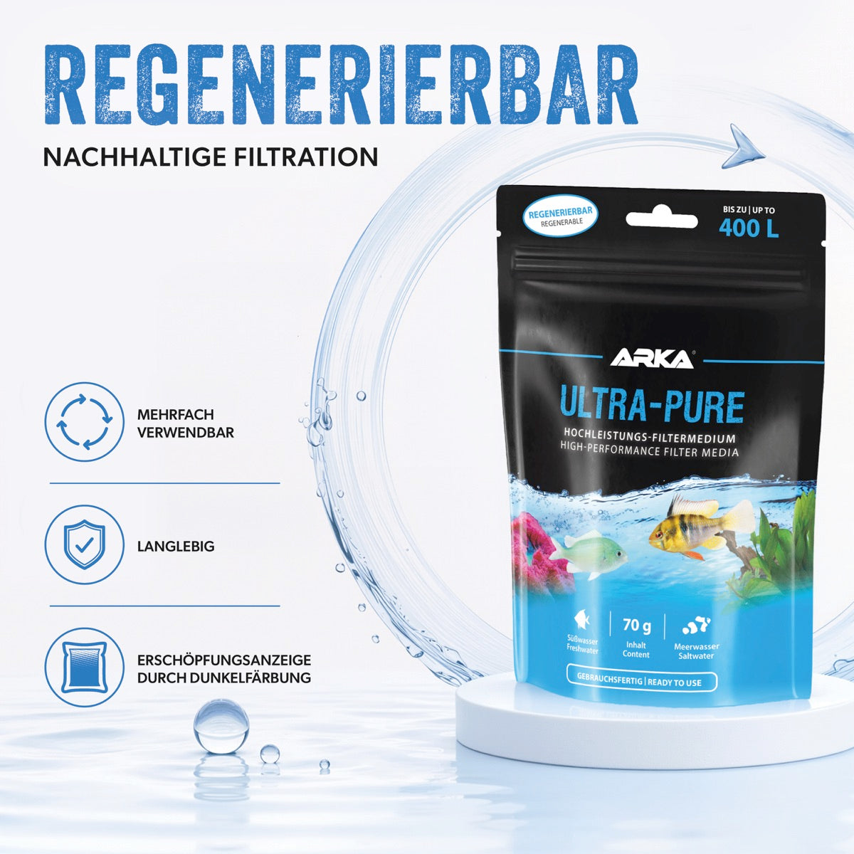 *NEU* ARKA ULTRA-PURE Hochleistungs-Filtermedium 100 ml / 70 g