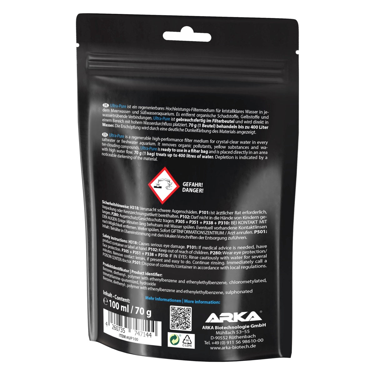 *NEU* ARKA ULTRA-PURE Hochleistungs-Filtermedium 100 ml / 70 g