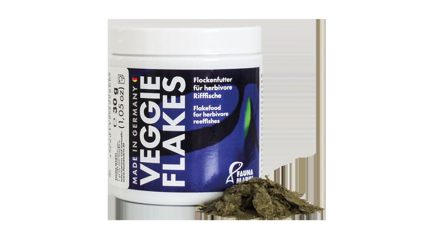 Fauna Marin Veggie Flakes Flockenfutter für herbivore Rifffische M 30 g