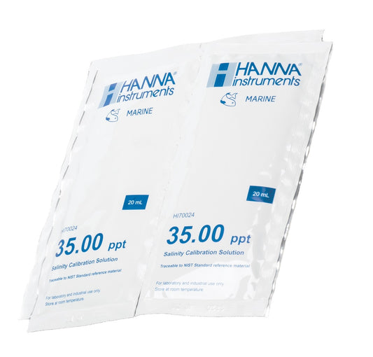 Hanna HI70024P Kalibrierlösung für Salinitätsmessgeräte 35,00ppt 25 x 20ml-Beutel