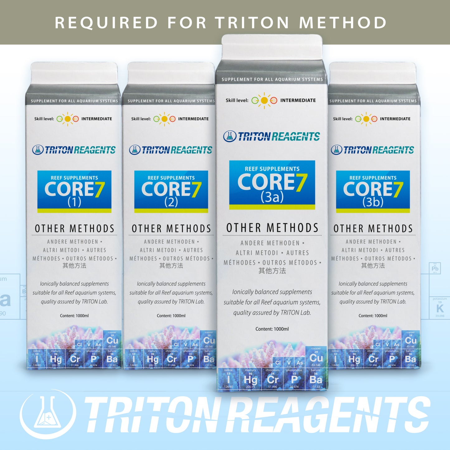 Triton SET Core7 Reef Supplements 4000ml für alle Systeme